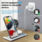 High Quality 3 in 1 Wireless Charger Portable Blue Light Indicator Fast Charging Station Foldable Charging Dock - NeuroLense™