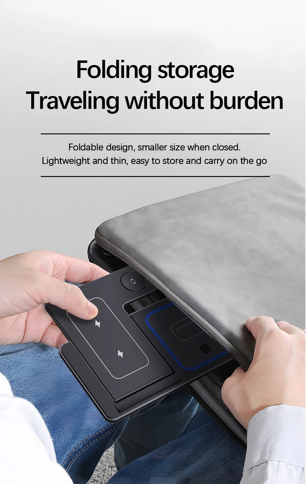 High Quality 3 in 1 Wireless Charger Portable Blue Light Indicator Fast Charging Station Foldable Charging Dock - NeuroLense™