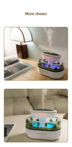 Aroma Humidifier Raindrop Air Humidifier Colorful Light White Noise Essemtial Oil Diffuser Home Ultrasonic Fragrance Diffuser - NeuroLense™