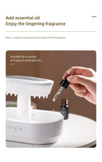 Aroma Humidifier Raindrop Air Humidifier Colorful Light White Noise Essemtial Oil Diffuser Home Ultrasonic Fragrance Diffuser - NeuroLense™