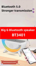 Bluetooth Speaker Colorful Ambient Light Alarm Clock Wireless Charging Night Light Multi - function Desktop Bluetooth Speaker. - NeuroLense™