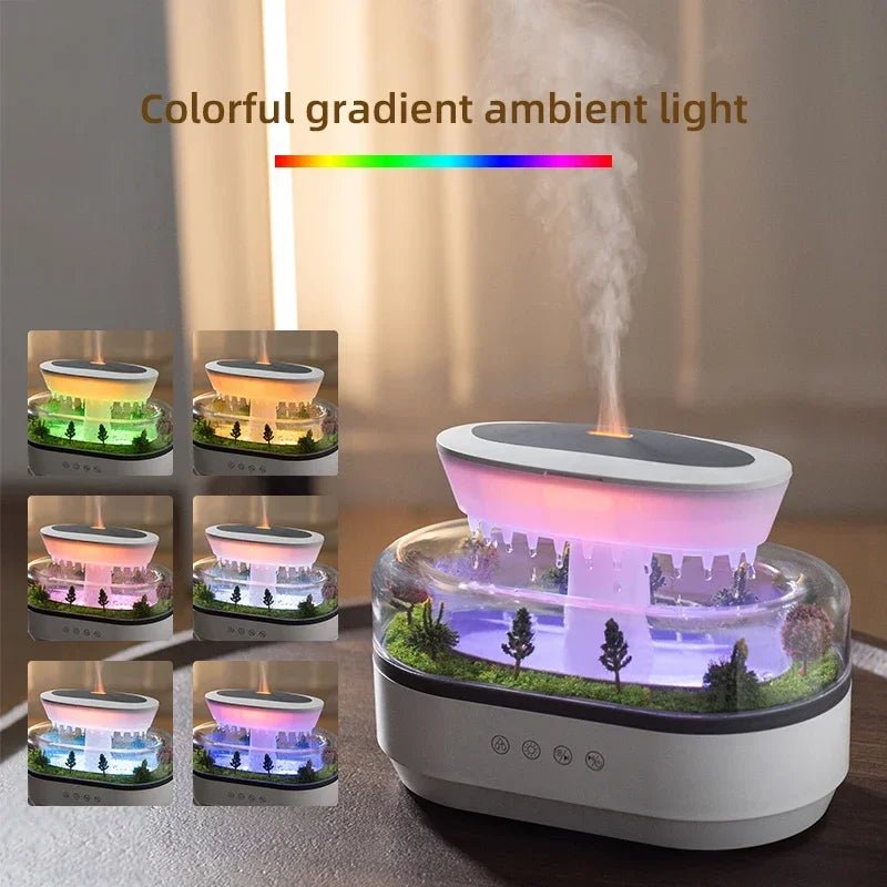 Aroma Humidifier Raindrop Air Humidifier Colorful Light White Noise Essemtial Oil Diffuser Home Ultrasonic Fragrance Diffuser - NeuroLense™