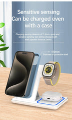 High Quality 3 in 1 Wireless Charger Portable Blue Light Indicator Fast Charging Station Foldable Charging Dock - NeuroLense™