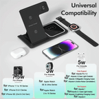 High Quality 3 in 1 Wireless Charger Portable Blue Light Indicator Fast Charging Station Foldable Charging Dock - NeuroLense™